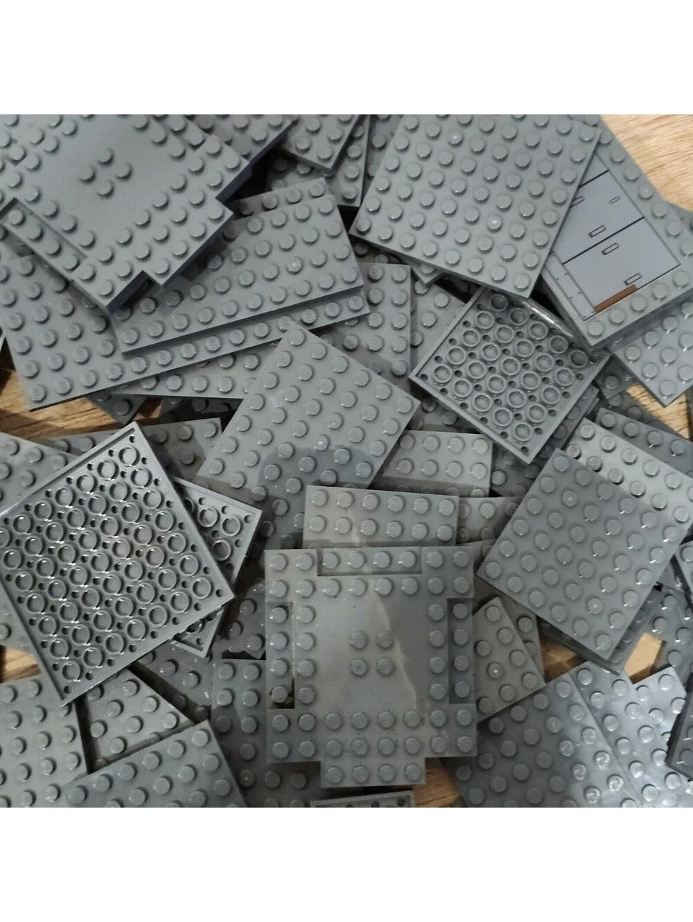 Lot of 50 Random Dark Gray Lego Baseplates 4x4 4X6 6X6 8x8 6X12 Star Wars